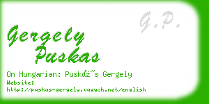 gergely puskas business card